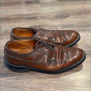 Vintage Stuart McGuire Burnished Leather Longwing Wingtip Oxfords Size 11
